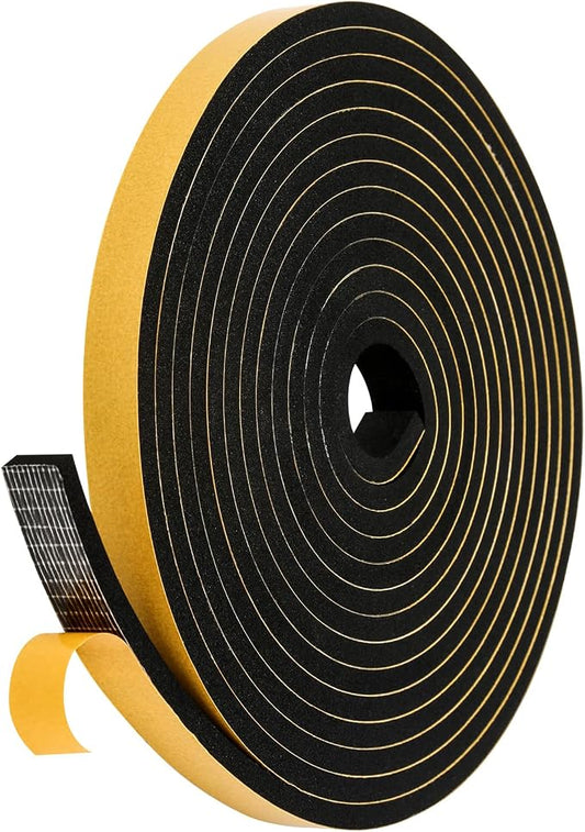 Black Weather Stripping Door Seal Strip, Strong Adhesive, Lightproof, Soundproof by Amzjjle