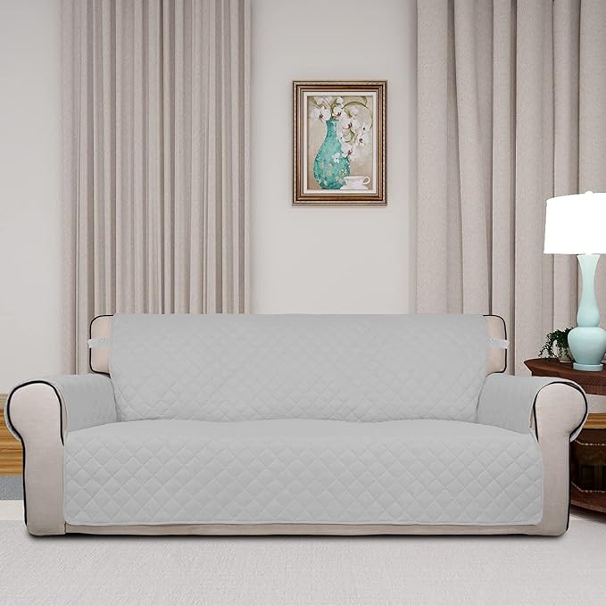 PureFit Reversible Quilted Sofa Cover, Water Resistant Slipcover Furniture - Image 2