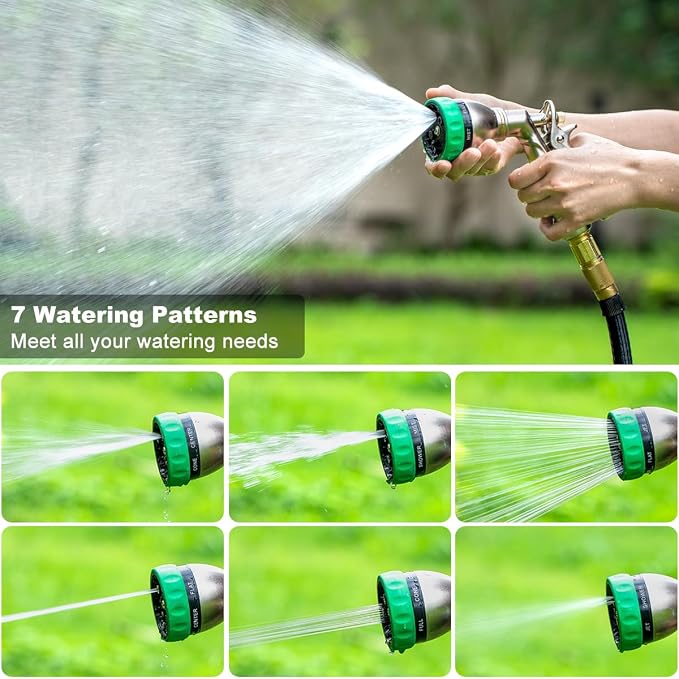 FANHAO Heavy Duty Garden Hose Nozzle, 100% Metal Water Hose Sprayer - Image 3