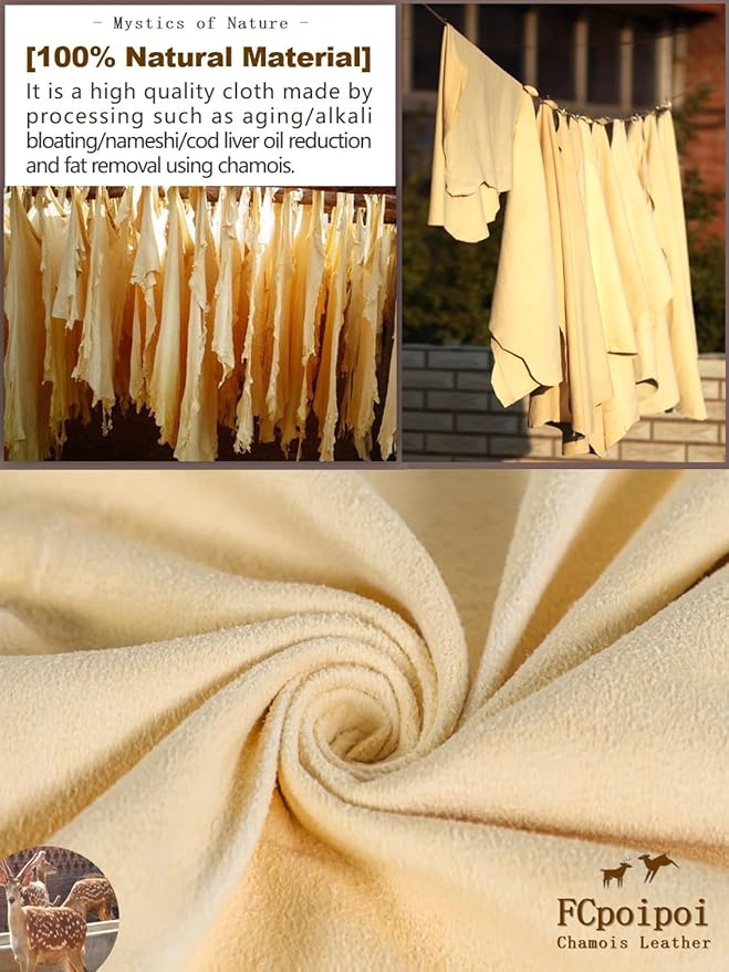 Eyeglass Cleaning Cloth Natural Chamois Leather Camera Lens Cleaning - Image 2