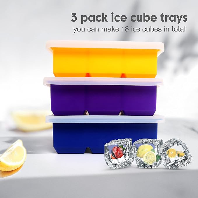 Silicone Ice Cube Trays 3 Pack - Image 4