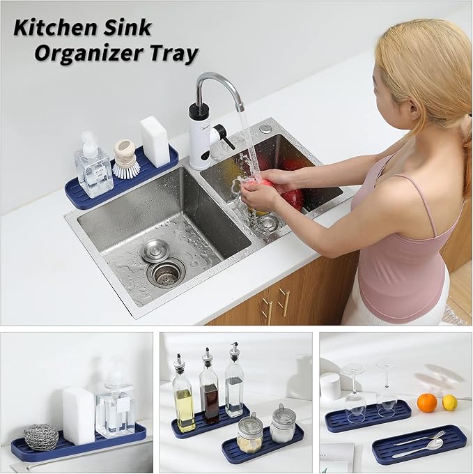 Silicone Kitchen Sink Organizer Tray - Image 3