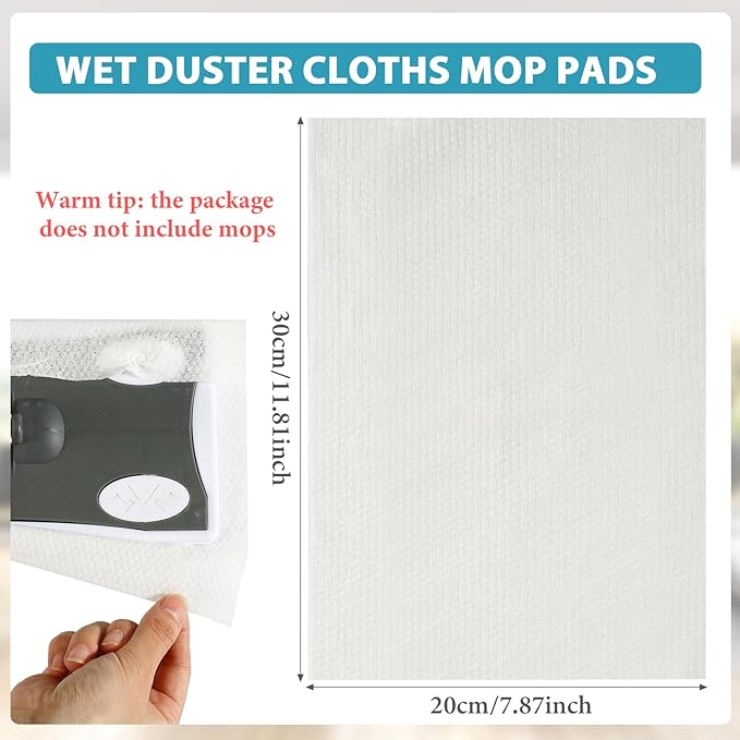 Wet Mop Pads Refills for Floor Cleaning Sweeper Wet Refills Disposable Moist - Image 2