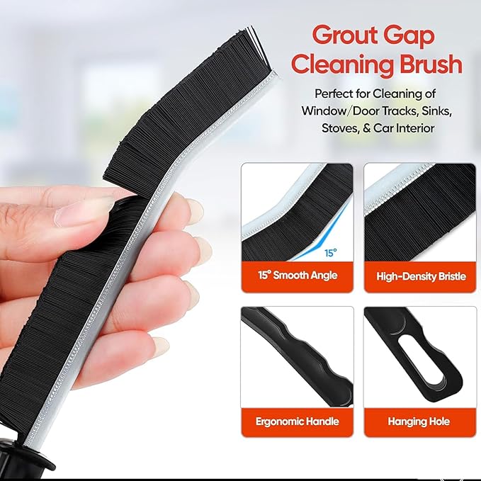 Crevice Cleaning Brush, Bathroom Gap Brush, Small Cleaning Brush, Grout Brush - Image 5