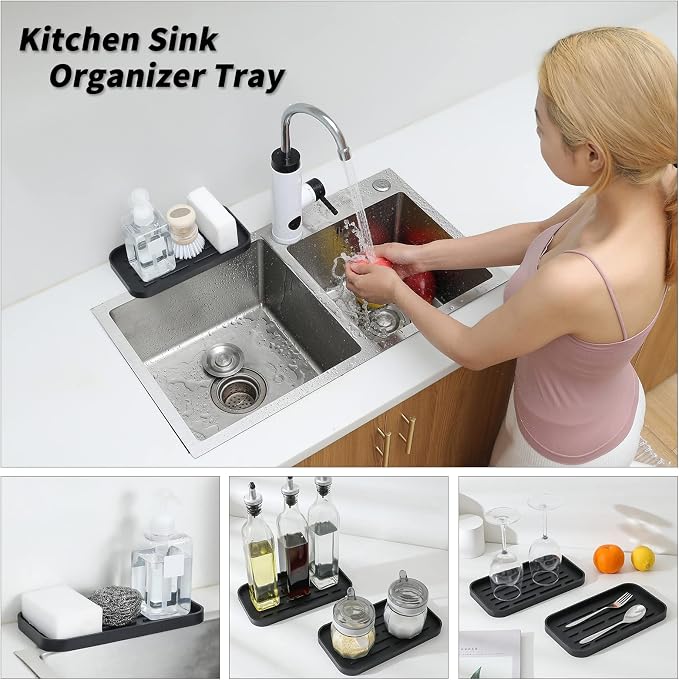 Silicone Kitchen Sink Organizer Tray - Image 3