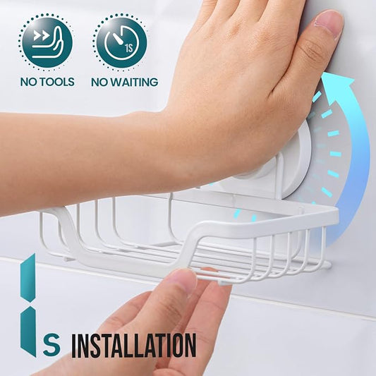 TAILI Soap Holder Bar Dish Suction Cup, Bar Shampoo Rack - Image 2