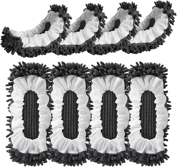Mop Slippers Socks Floor Cleaning, Microfiber Shoe Covers dust Washable Reusable by EKIORI