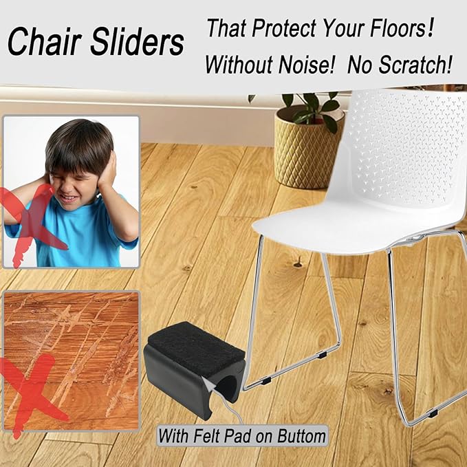 Rectangle U Shaped Chair Leg Tips Cap - Image 4