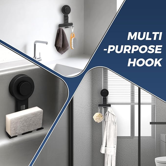 Suction Cup Razor Holder for Shower Wall 2 Pack, Heavy-Duty 15lbs Suction Hooks - Image 6