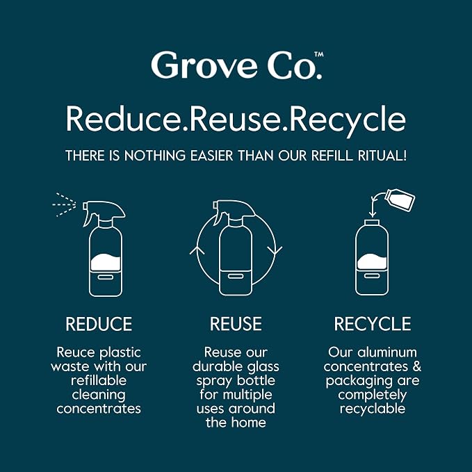 Grove Co. Tub and Tile Cleaner Refill Concentrate + 1 x Reusable Glass Spray - Image 5