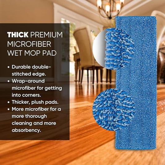 Microfiber Wholesale 18" Absorbent Microfiber Wet Mop Pad - Image 2