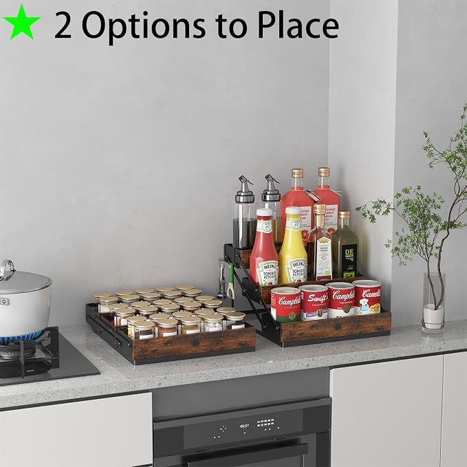 3 Tier Spice Rack Organizer for Cabinet, Foldable Spice Rack for Countertop - Image 5