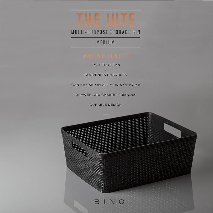 BINO | Woven Plastic Basket | Medium, Space - Image 2