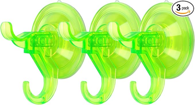 Antimbee 3 Pack Suction Cup Hooks, Removable Small Suction Cups by Antimbee