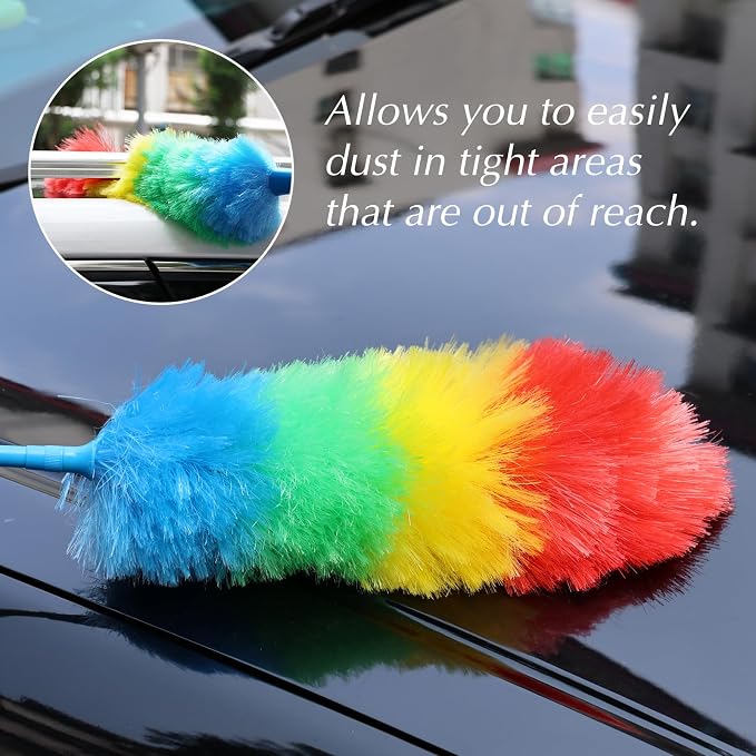 Rainbow Extendable Static Duster Reusable Microfiber Duster - Image 7