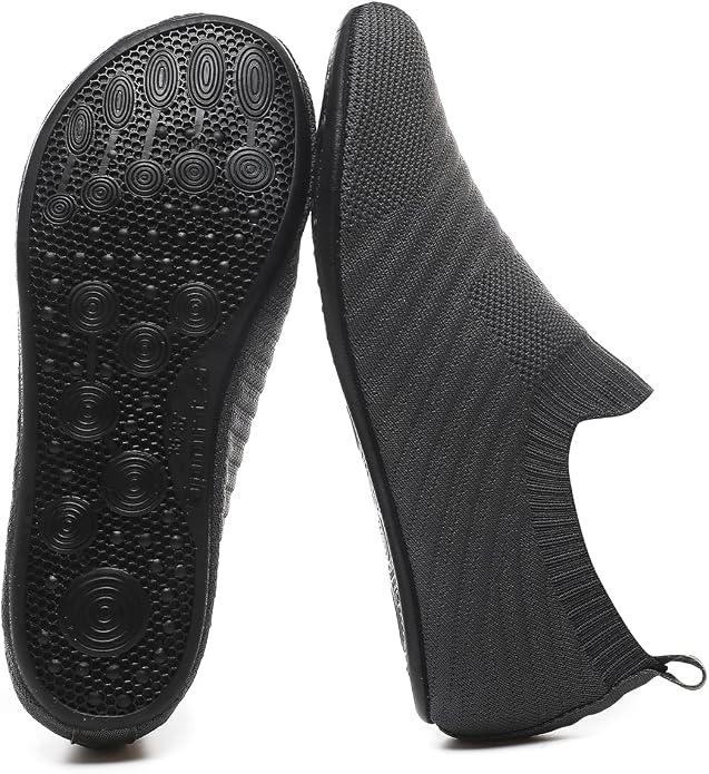 QZKDM Lightweight Slip on Grip Indoor House Slippers Barefoot Non Slip Home - Image 3