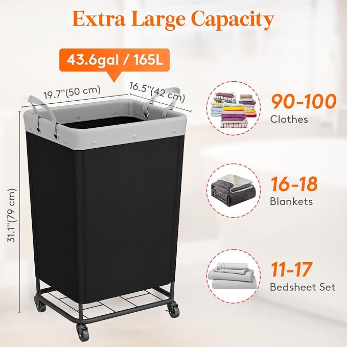 Lifewit 165L Laundry Basket - Image 2