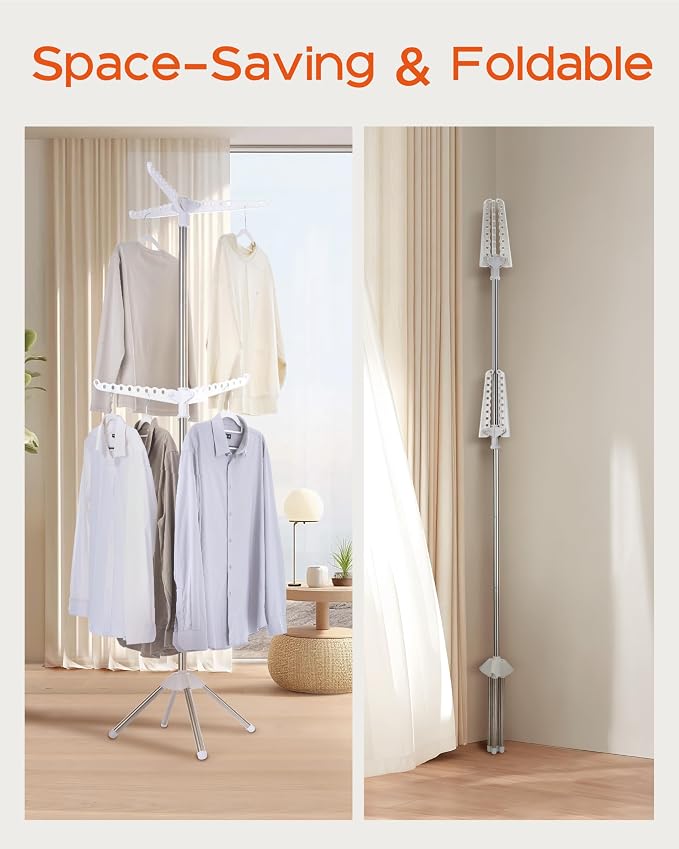 Clothes Drying Rack Foldable, 74.8 inch 2 Tier Laundry Drying Rack - Image 3