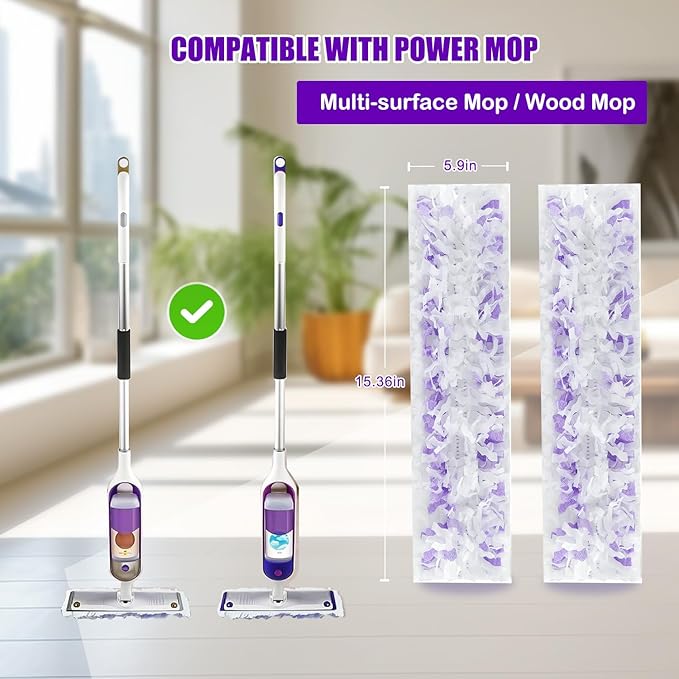 Power Mop Pads Refills for Swiffer PowerMop Multi-Surface Mopping Pad - Image 2