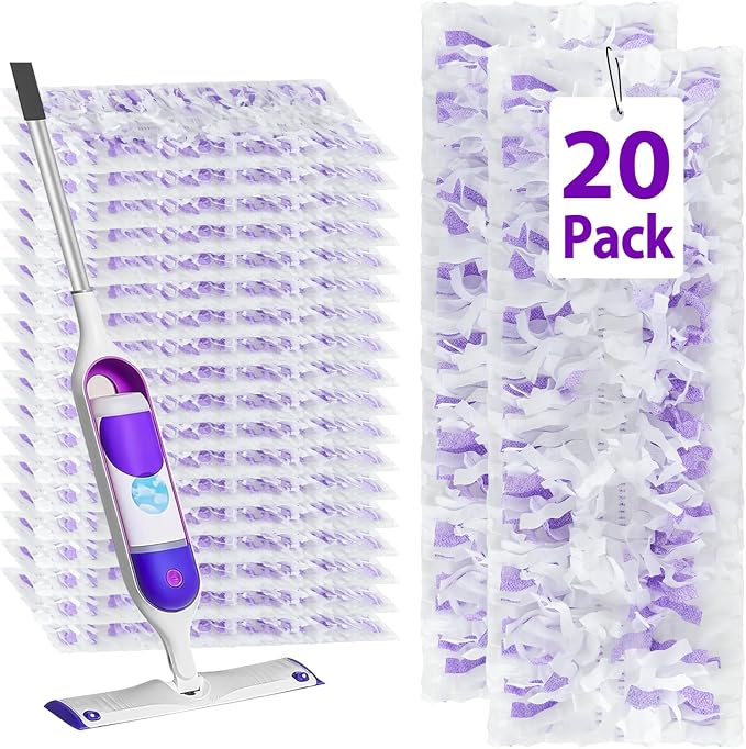 20 Count ‌Disposable Heavy-Duty Power Mop Pads Refills by Unknown