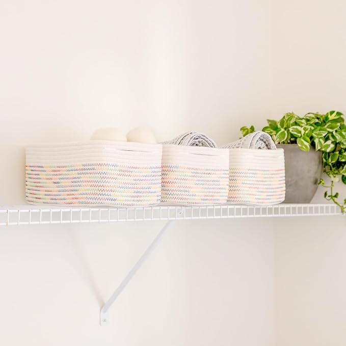 NaturalCozy 13.5”x8.5”x5.5” Rectangle Storage Baskets - Image 5