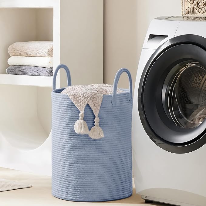 YOUDENOVA Laundry Hamper Basket, Woven 58L Tall Laundry Basket - Image 6