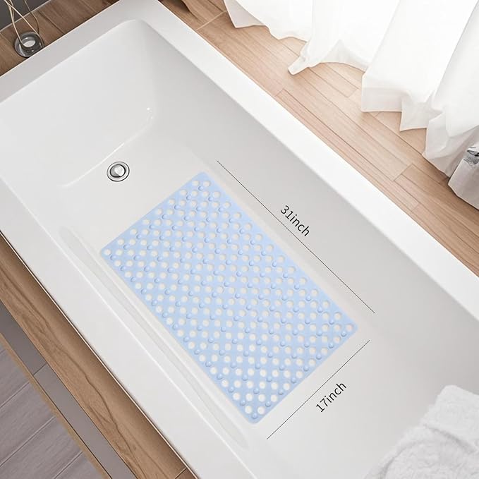 Non Slip Bathtub Mat and Shower Mat 31x17 inch, Bath Mat - Image 8