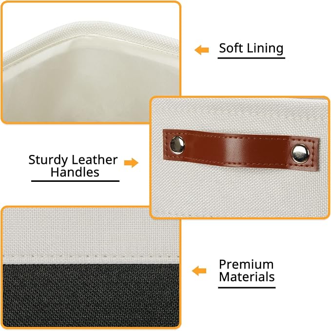 DULLEMELO Set Of 4 Cube Storage Bins, Fabric Storage Basket - Image 3