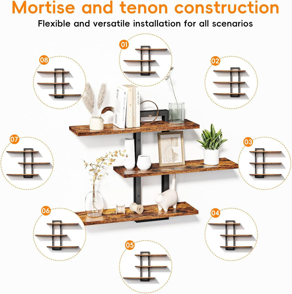 Homode Floating Shelves for Wall, Wood Wall Shelves for Bathroom
