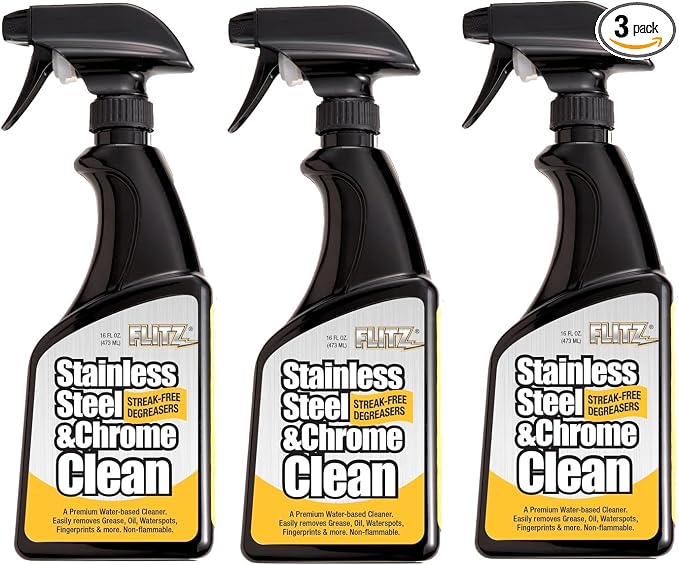 Flitz Stainless Steel & Chrome Clean - 16oz Bottle by FlitzInternationalLTD