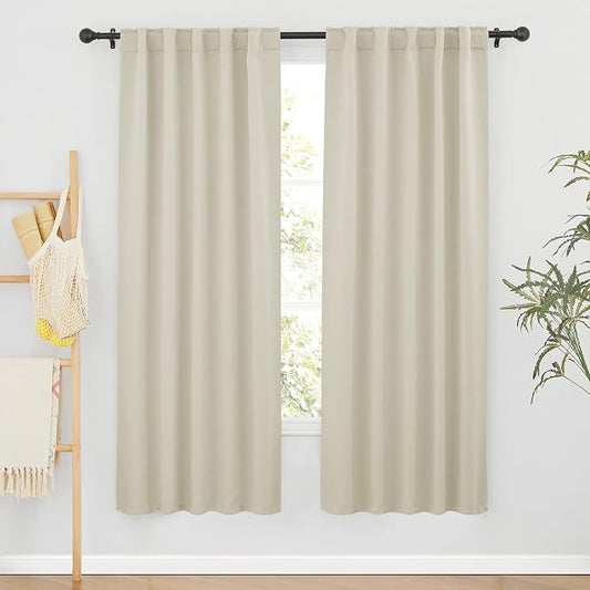 RYB HOME Blackout Curtains for Living Room, Back Tab & Rod Pocket Top by RYBHOME