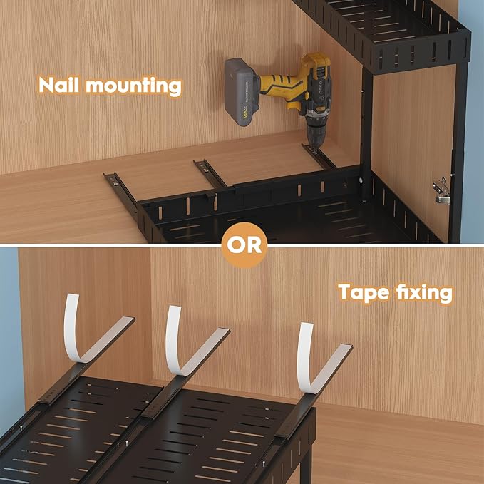 REALINN Under Sink Organizer, 2 Tier Expandable Under Cabinet Organizer - Image 6
