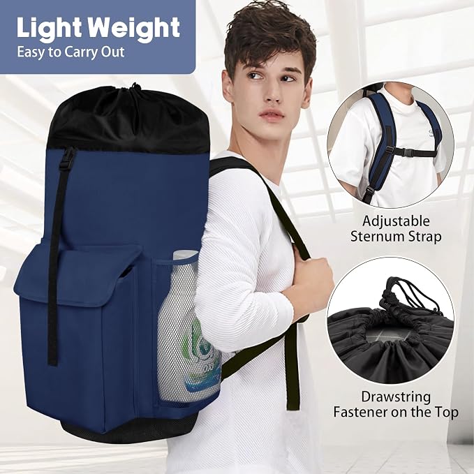 Laundry Backpack Bag, 132L Extra Large Heavy Duty Laundry Backpack - Image 7