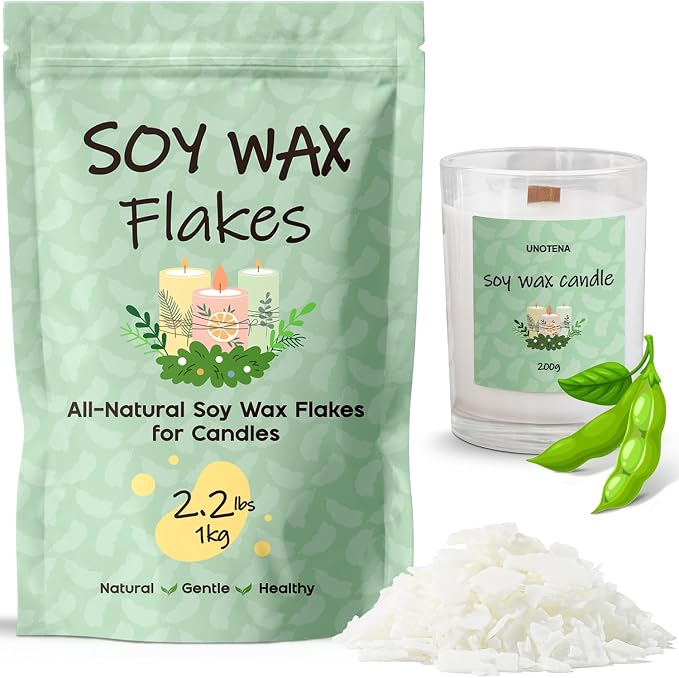 UNOTENA Soy Wax Flakes for Candle Making, Natural Candle Wax, Farm-Sourced by UNOTENACANDLEWAX