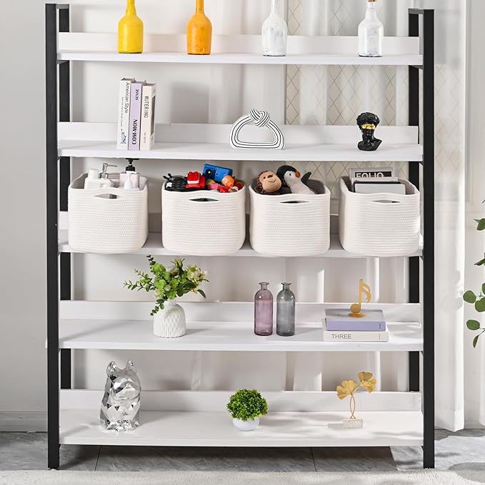Storage Baskets for Organizing & Shelves, Woven Cotton Rope Organization Bins - Image 2
