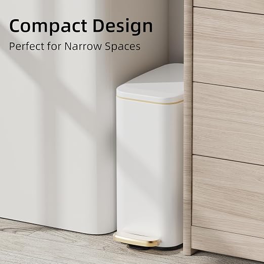 KUK Slim Bathroom Trash Can - Image 3