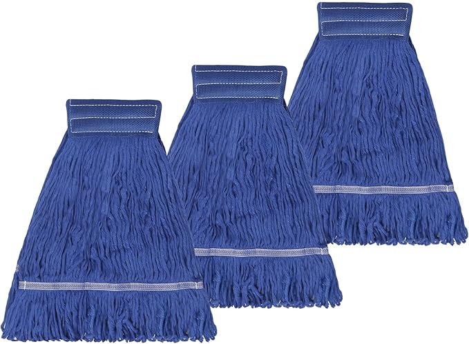 3 Pack Reusable Cleaning Heavy Duty Mop Heads Commerical Replacement Mop Heads by Unknown