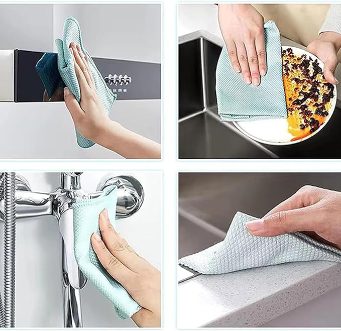 Microfiber Glass Cleaning Cloth, 10 Multi-Functional Reusable Lint Free Cloths - Image 7