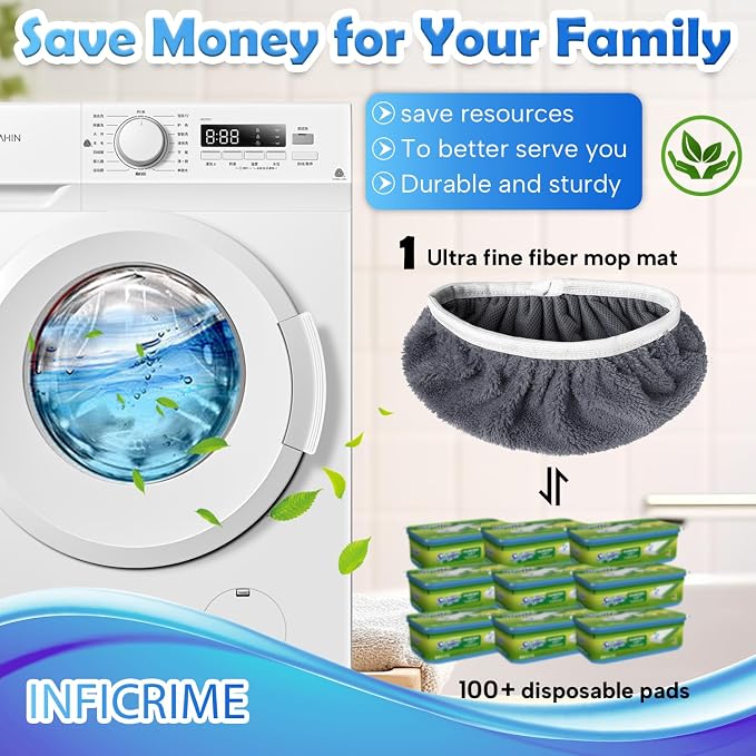 6 Pack Reusable Microfiber Mop Pads Compatible - Image 4