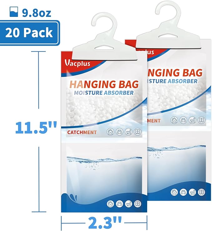 Vacplus Moisture Absorbers Packets, Fragrance Free 20 Pack, Humidity Packs - Image 8