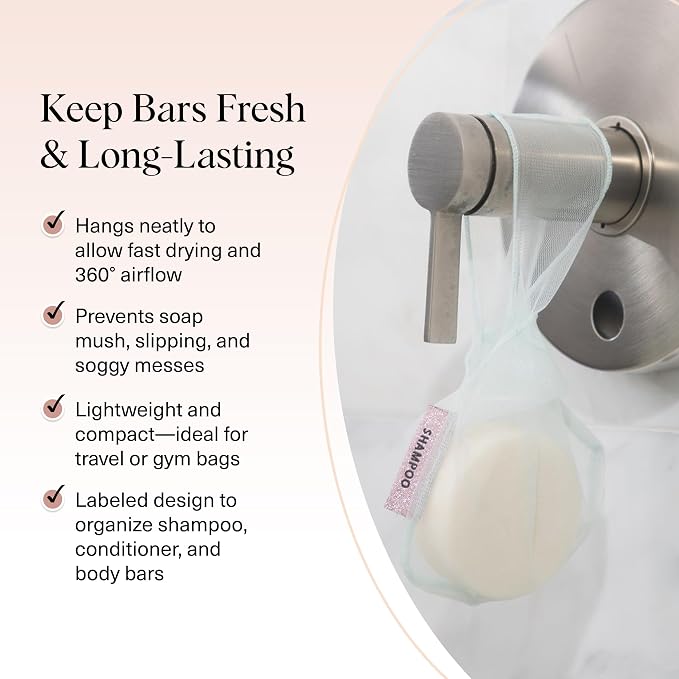 Kitsch Bar Soap Saver Bag – Patented Mesh Bag Soap Holder - Image 2