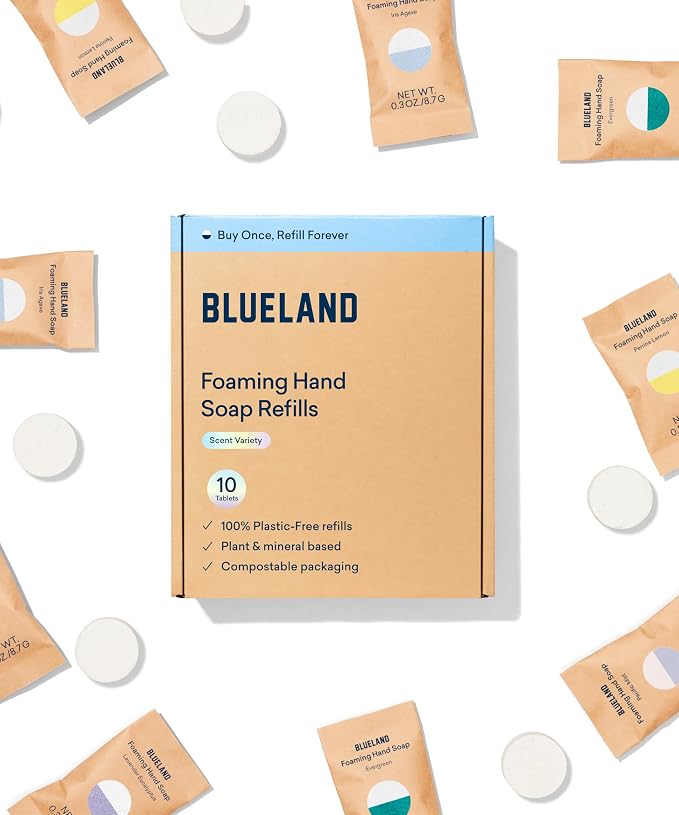 BLUELAND Foaming Hand Soap Refill Tablets, Variety Pack Scents, Eco Friendly by BLUELAND
