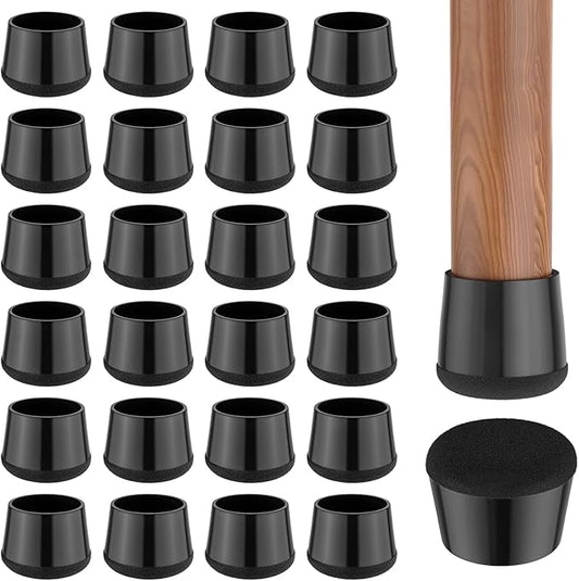 24 PCS Silicone & Felt Chair Leg Floor Protectors by Yomanta