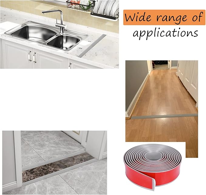 Floor/Door Flat Transition Strip & Self-Adhesive Vinyl Edge Trim - Image 5