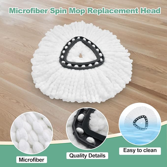 Mop Heads Replacements for Ocedar, Spin Microfiber Mop Replace Head for O-Cedar - Image 5
