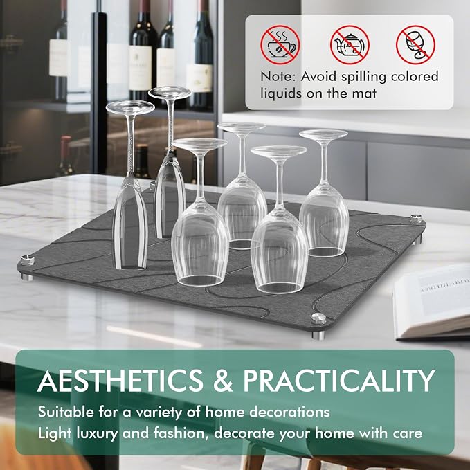Stone Drying Mat For Kitchen Counter Superb Absorbent Diatomaceous Earth Mats - Image 5