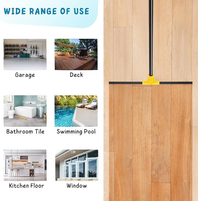 Floor Squeegee for Concrete and Tile Cleaning, Large Heavy Duty Water Scraper - Image 7