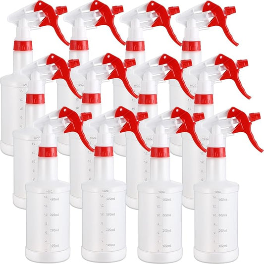 Eccliy 12 Pcs 16 Oz Plastic Spray Bottle, Adjustable Empty Reusable Sprayer by Eccliy