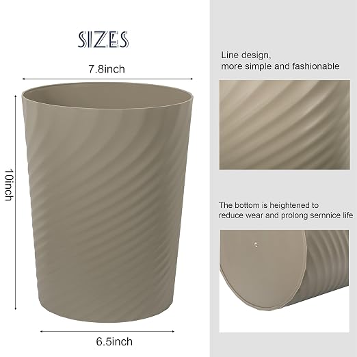 UUJOLY Plastic Small Trash Can Wastebasket, Garbage Container Basket - Image 2