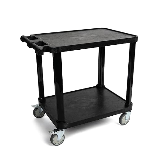 Pearington 2-Tier Compact Multi-Purpose Plastic Utility Cart by Pearington
